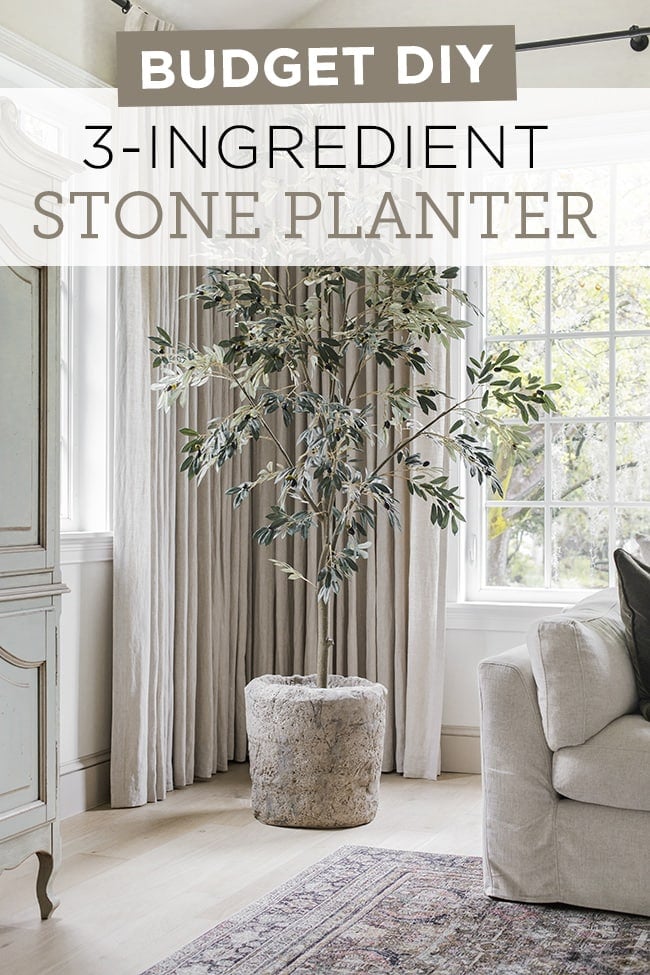 diy hypertufa stone planter