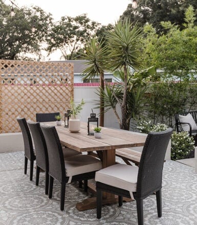 backyard dining table