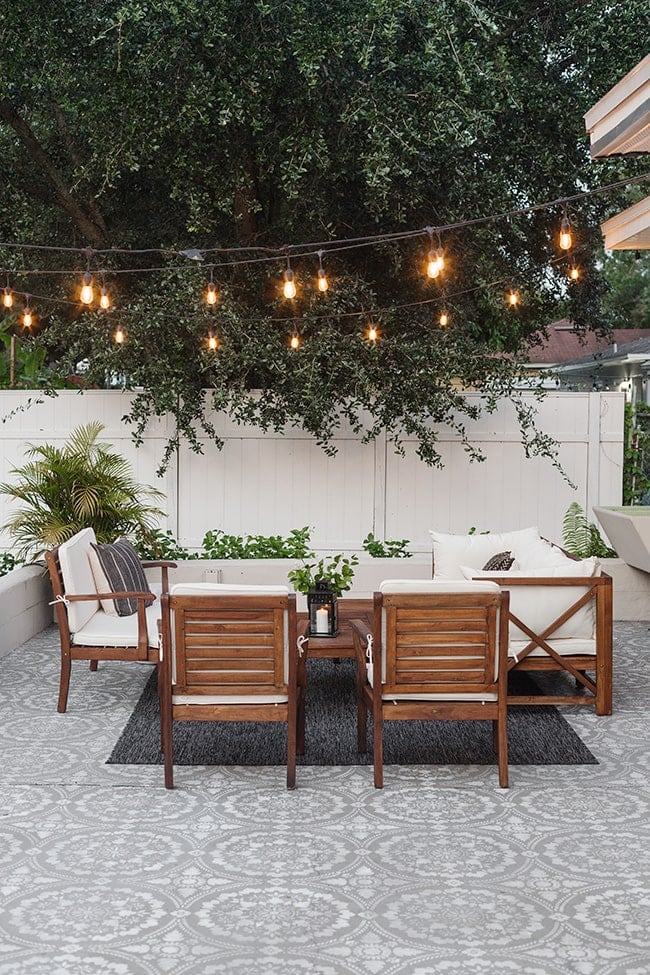 string light patio