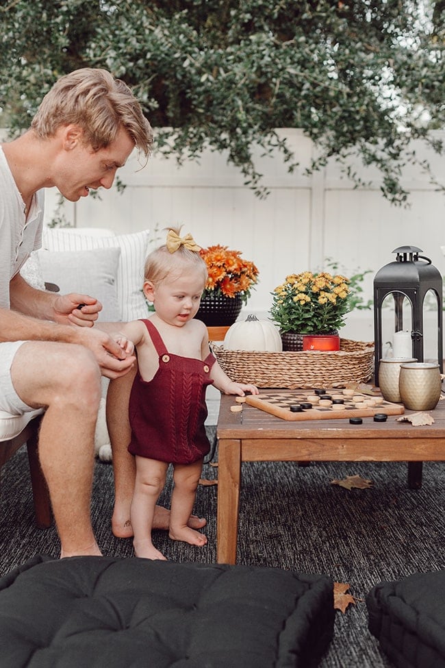 fall patio photoshoot