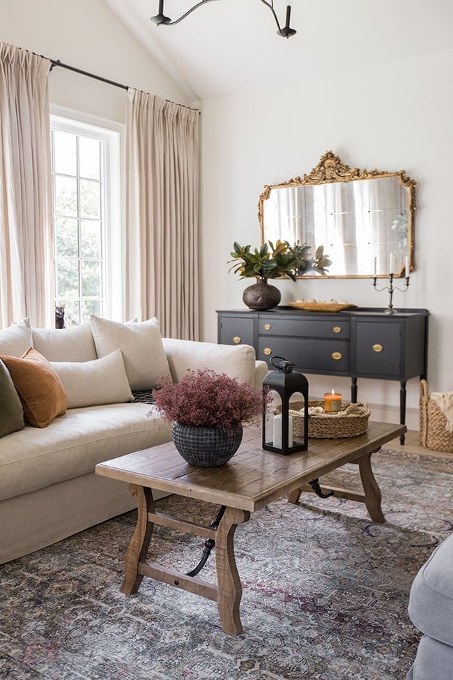 fall living room decor