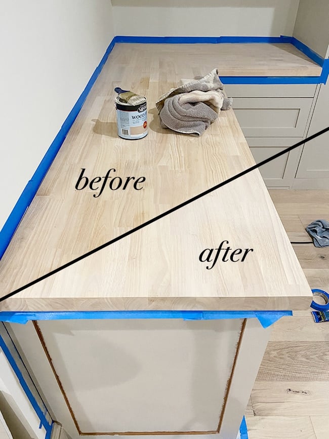 how to white wash butcher block