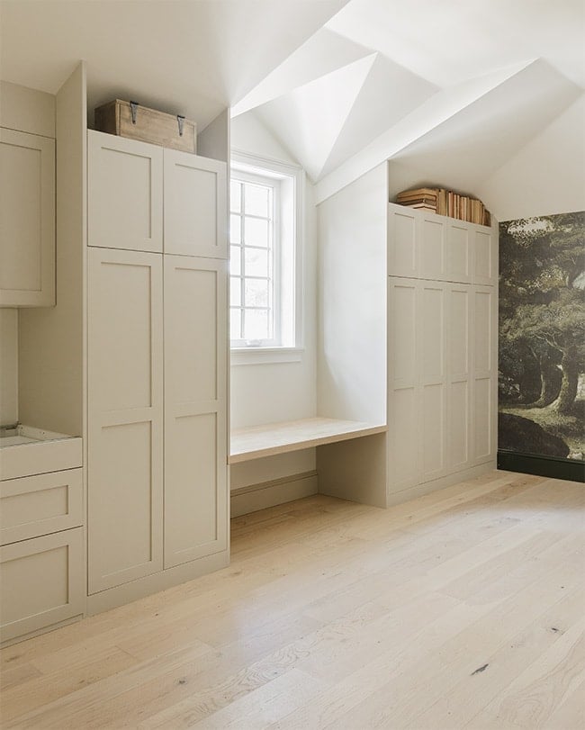 Built-in Tall Cabinet with Shelves and Drawers