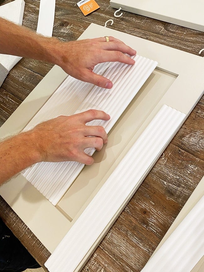 diy fluted ikea cabinet doors