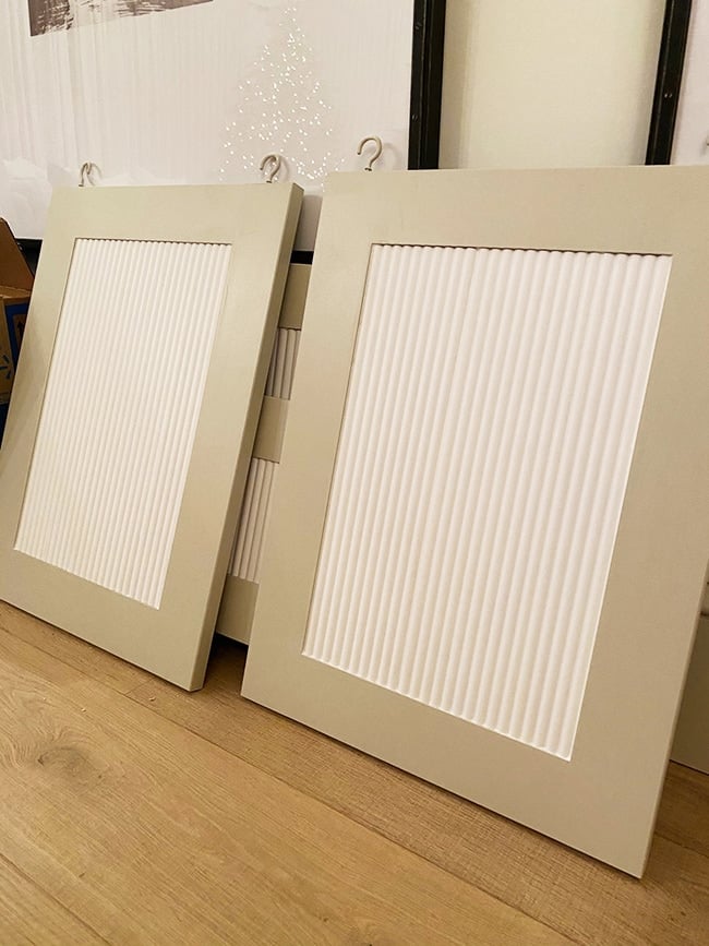 diy fluted ikea cabinet doors