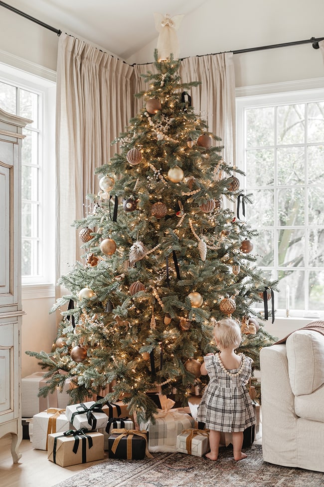 Vintage Style White Wood Bead Garland Christmas Tree Holiday Decoratio -  One Holiday Way