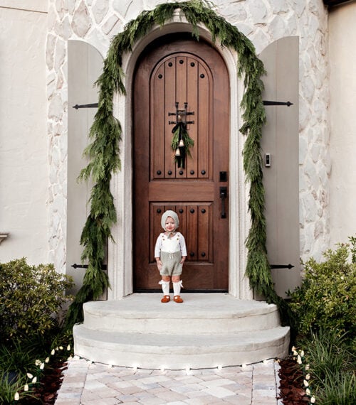 christmas front door photoshoot