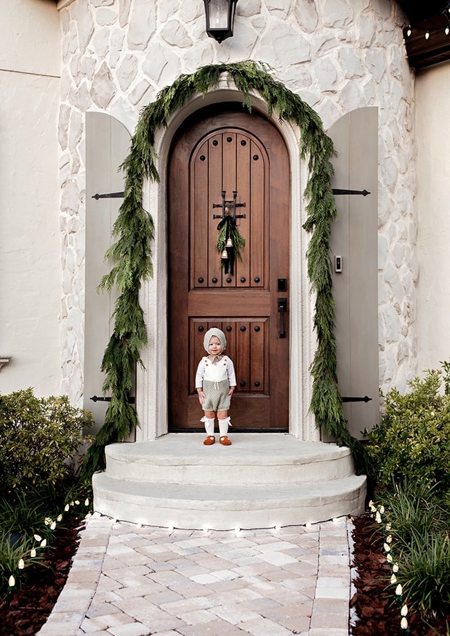 christmas front door photoshoot