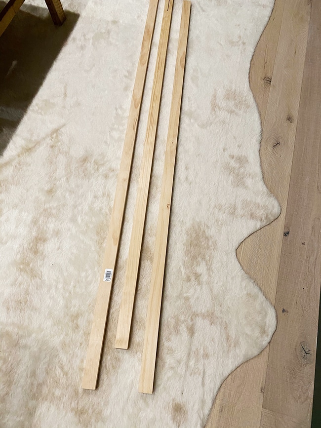 1x2's for diy tv frame