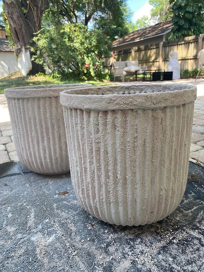 DIY Faux Stone Planters - Jenna Sue Design