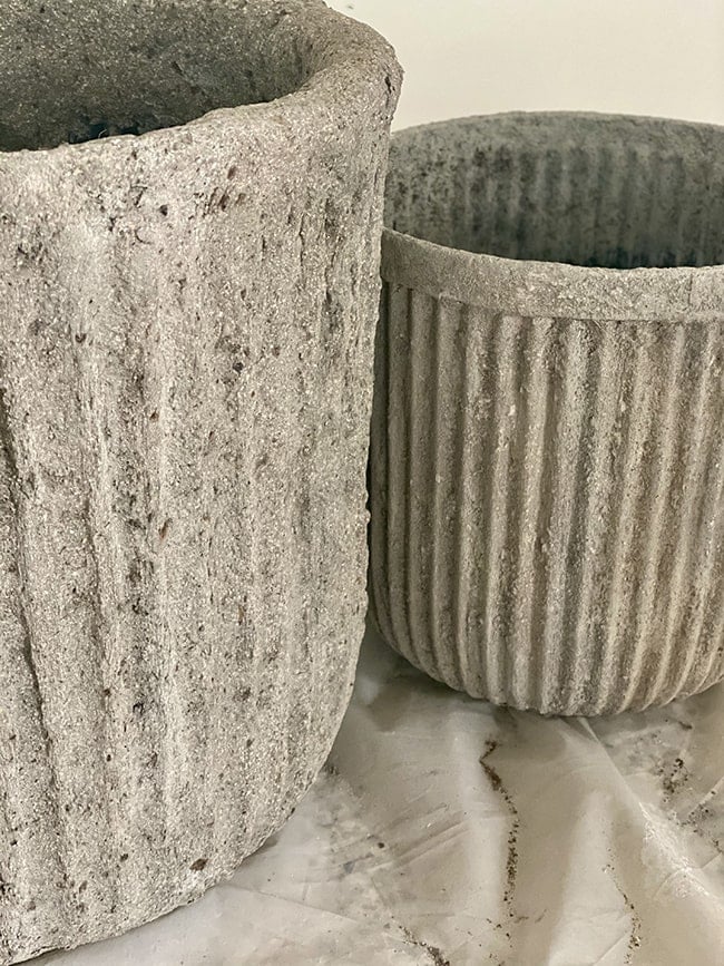 Affordable Faux Stone Planters - Designed Simple