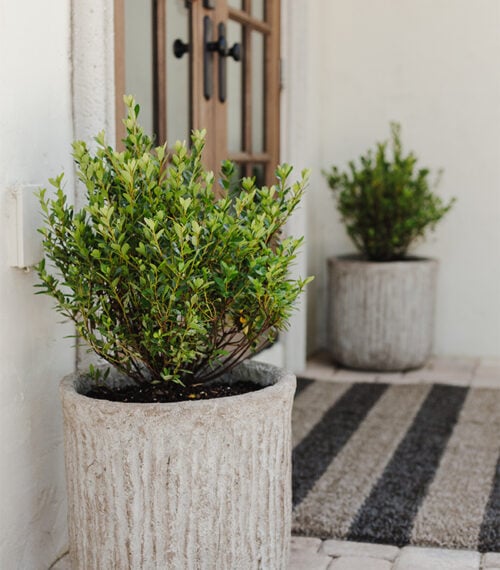 diy faux stone planter