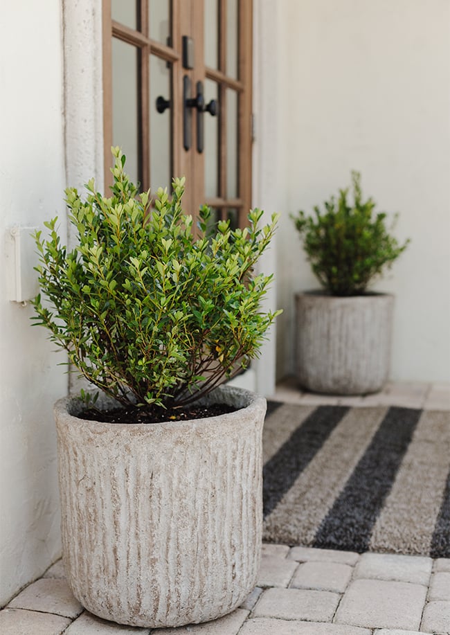 diy faux stone planter