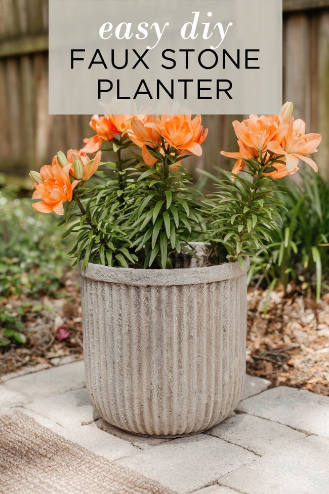 These faux-stone pots are the perfect DIY spring project