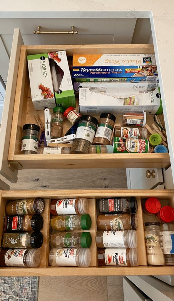 My Organized Spice Drawer - The Inspired Room