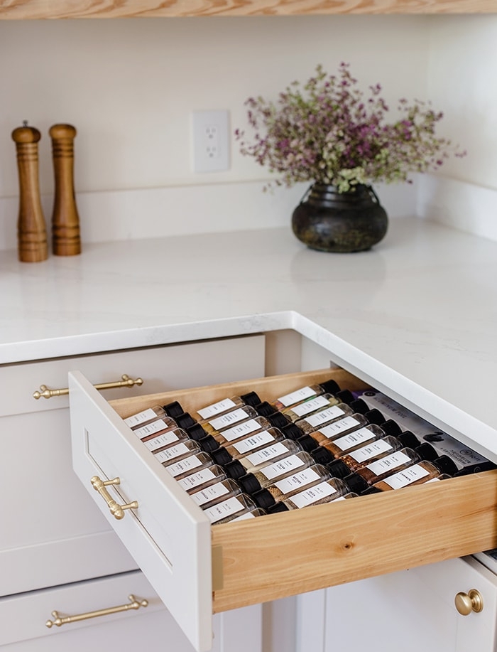 spice drawer organization