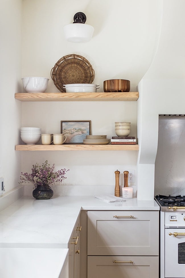 How to Style Kitchen Open Shelves - Lemon Thistle