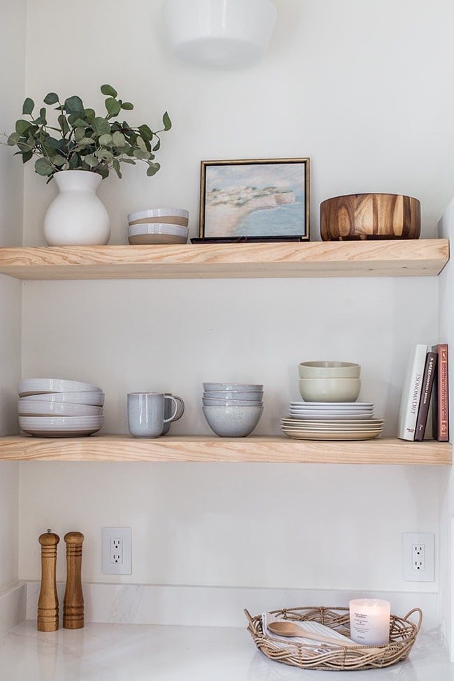 Kitchen Shelf Styling Tips (and budget finds!) - Jenna Sue Design