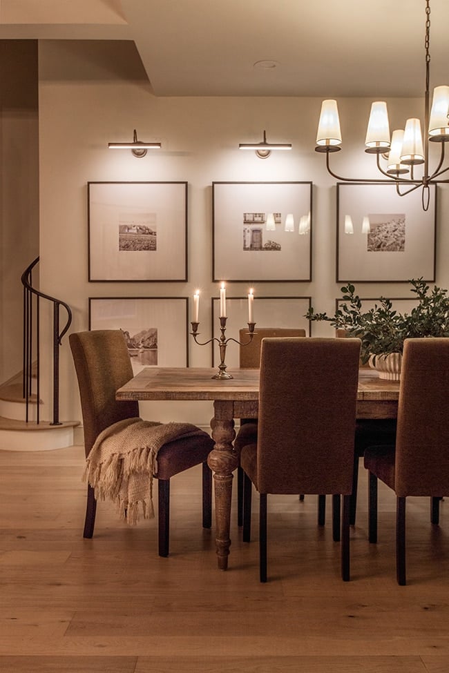 dining room at night