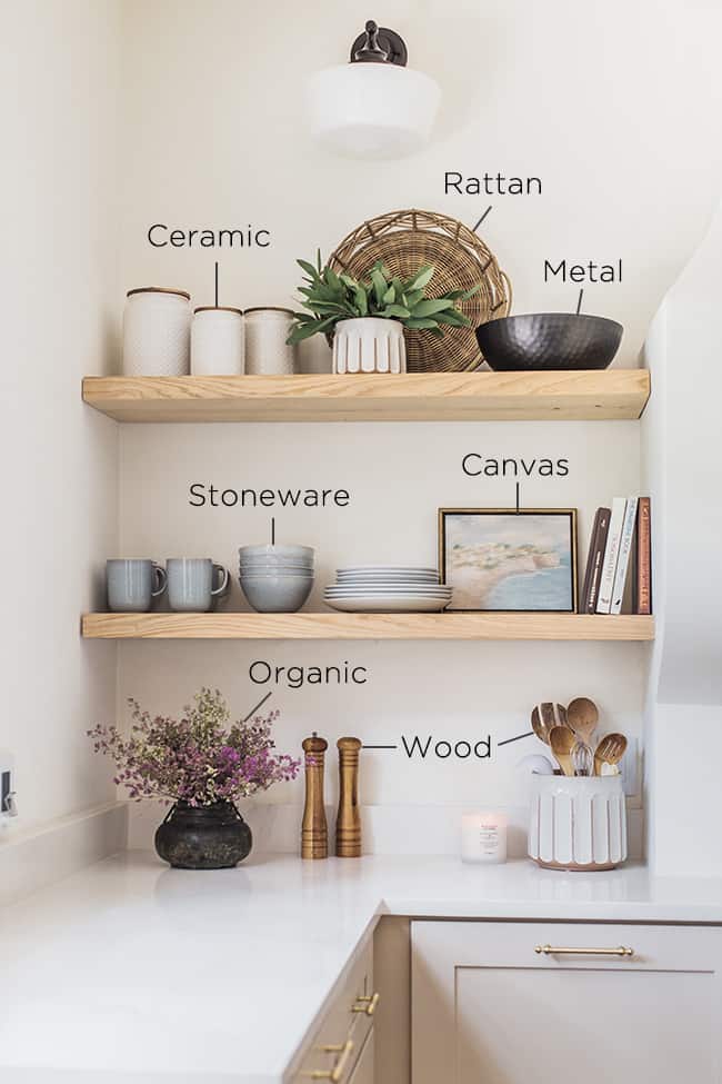 open kitchen shelving wood design