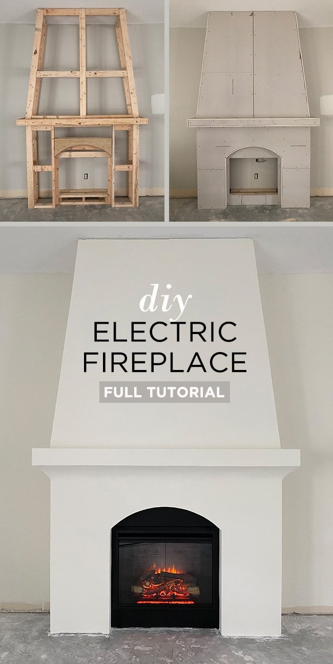 diy built in electric fireplace tutorial