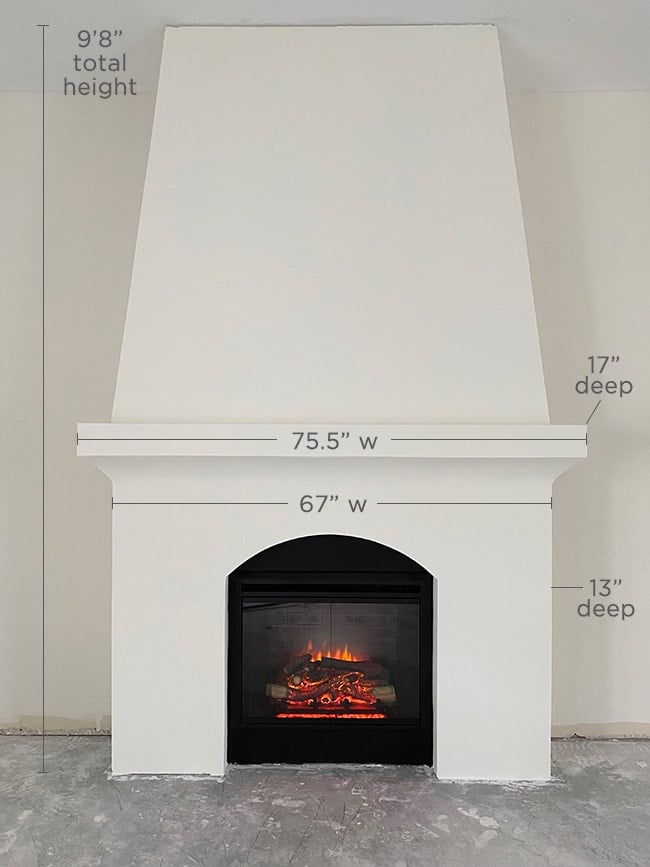 how to diy a built in electric fireplace with dimensions