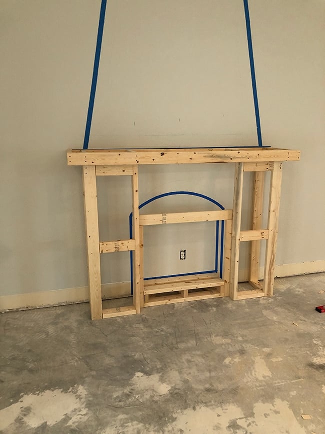 building a frame for an electric fireplace