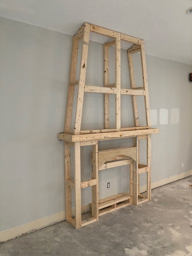 building a frame for an electric fireplace