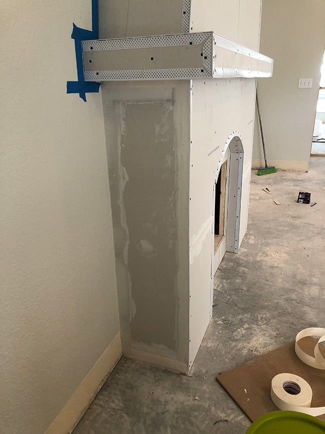 how to build an electric fireplace with drywall