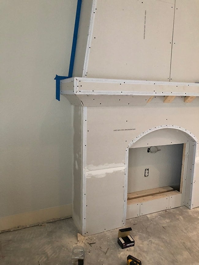 how to build an electric fireplace with drywall