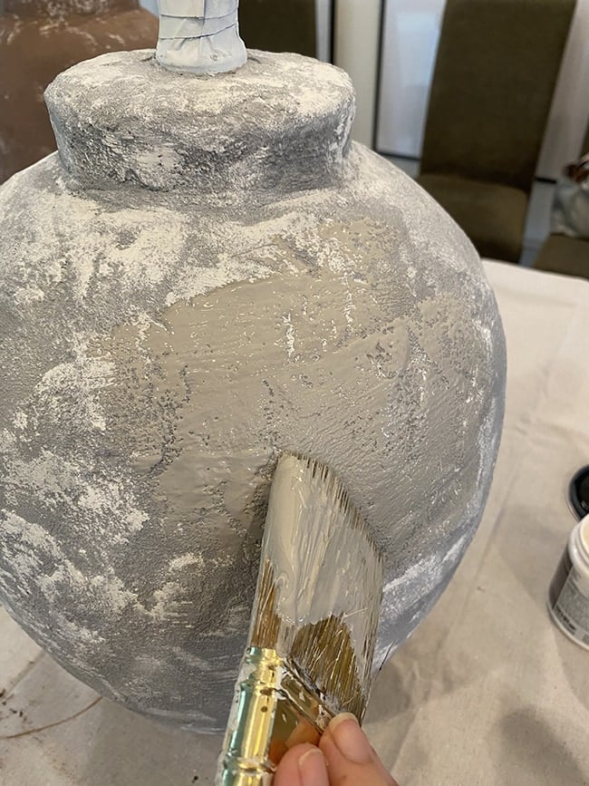 diy cement lamp makeover