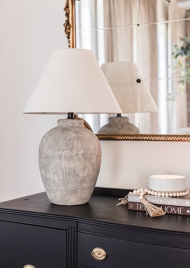 diy concrete lamp