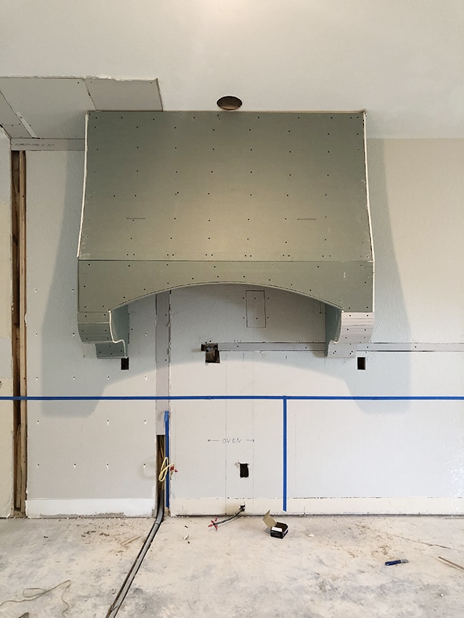 curved spanish style range hood construction