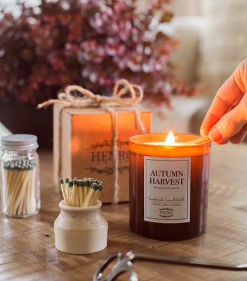 autumn harvest fall candle