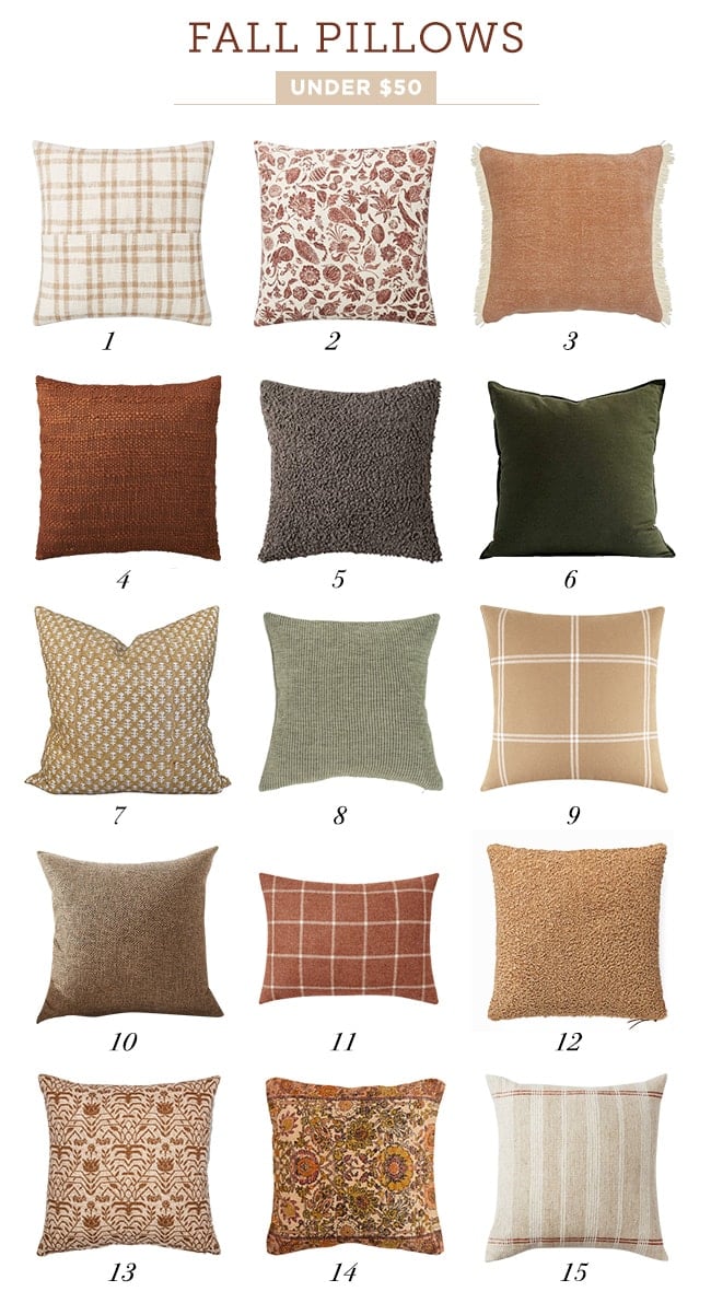 Fall Throw Pillow + Blanket Roundup - Jenna Sue Design