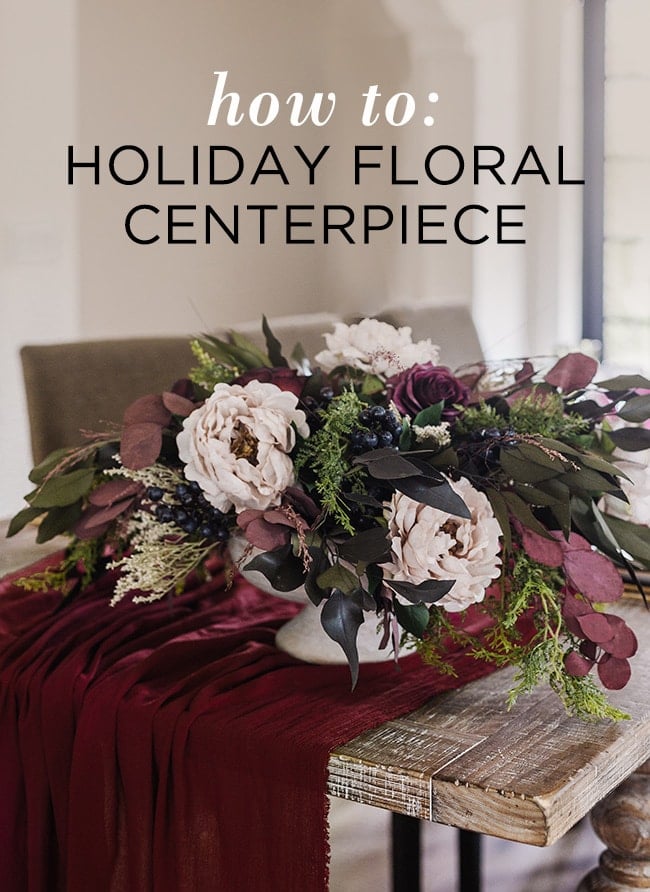 Fresh floral store christmas centerpieces