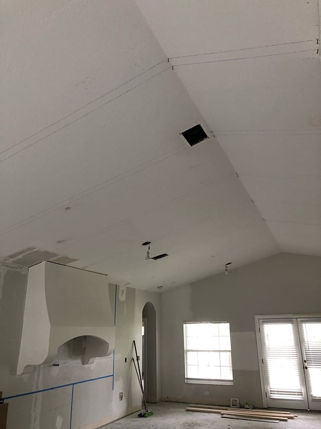 marking beam locations on a vaulted ceiling