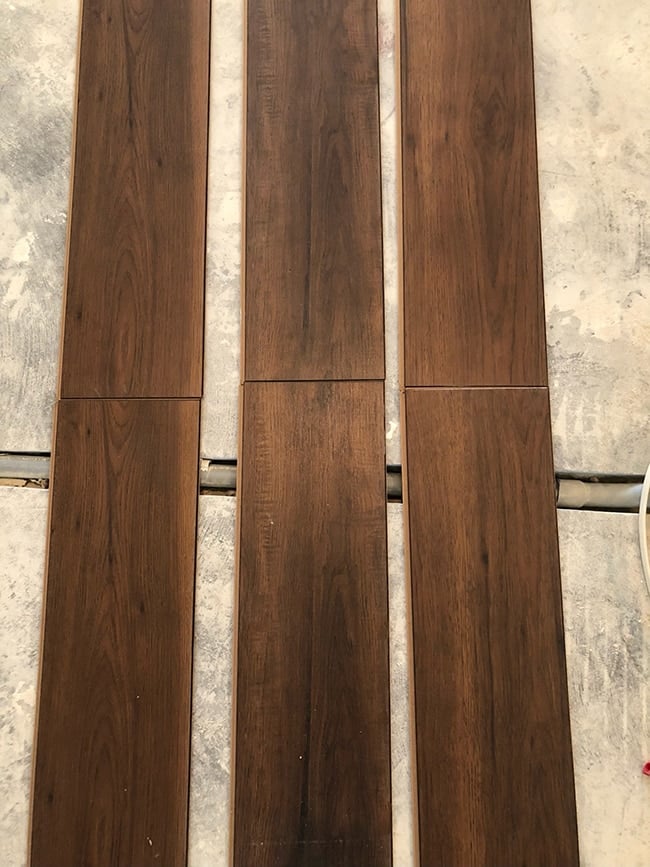 dark laminate wood planks