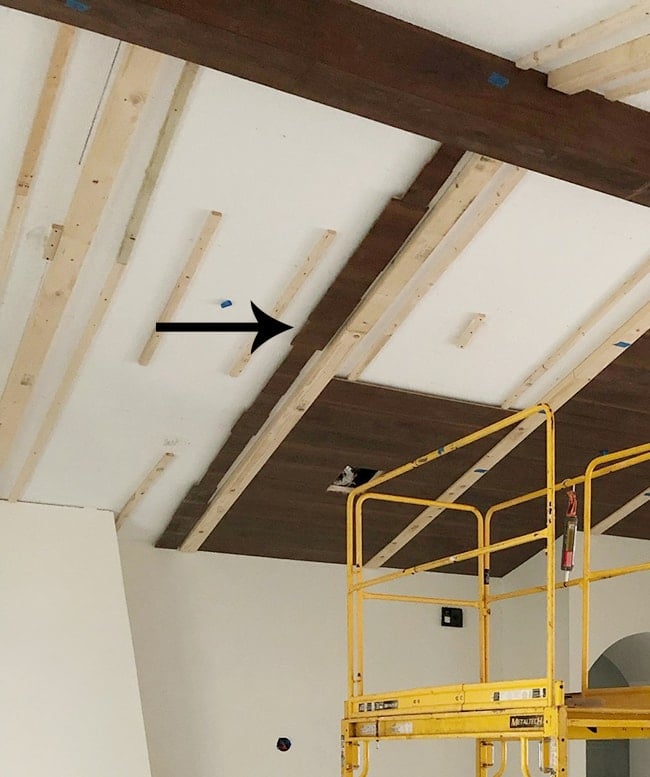 laminate wood plank ceiling installation