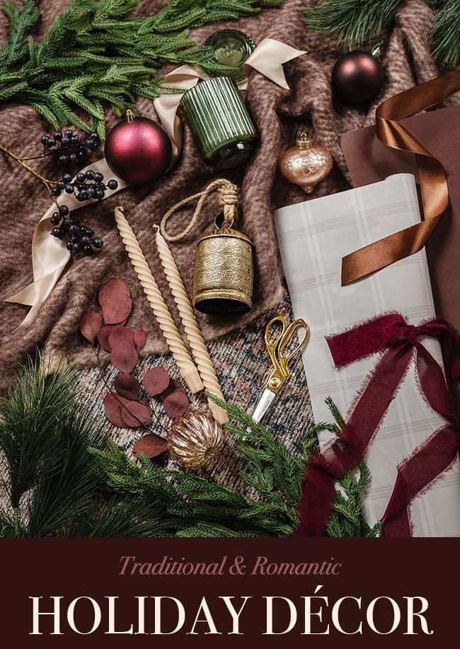 traditional romantic christmas decor