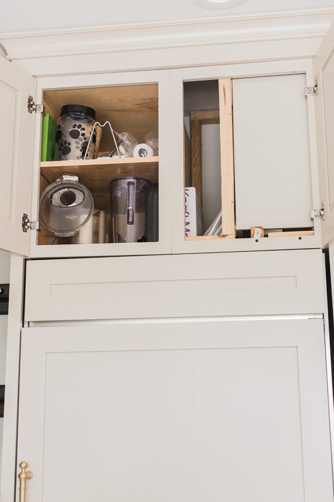 above the fridge cabinet storage