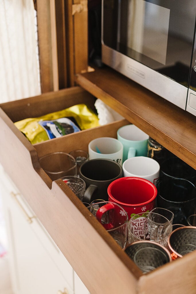 kitchen hutch storage drawer