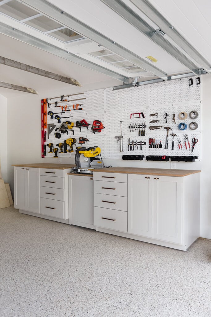 DIY Storage Console -{With Cabinets, Shelves, and Cubbies!}