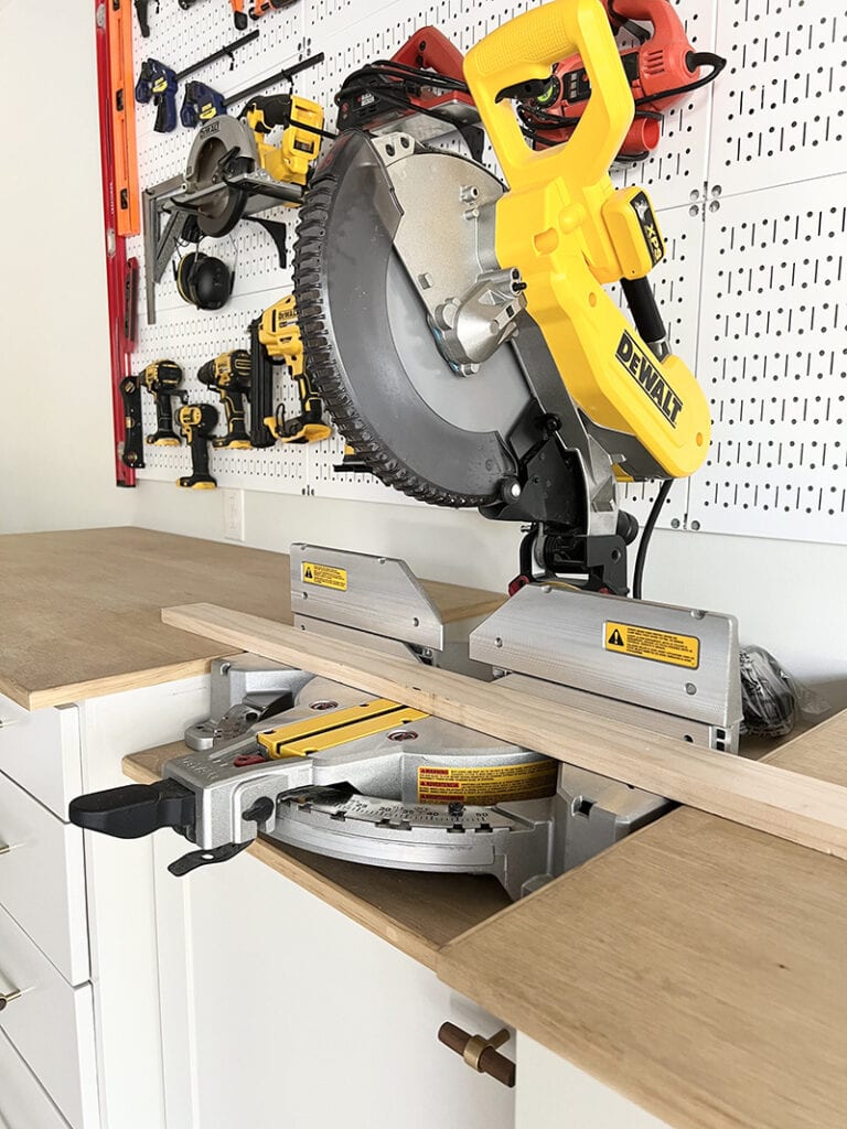 diy garage miter saw station