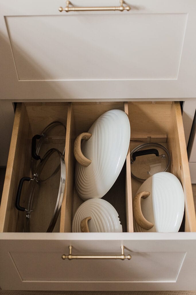 pot pan lid drawer organization