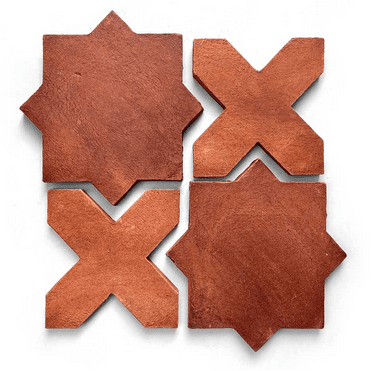 star and cross cotto tiles