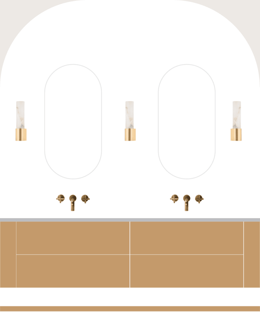 bathroom vanity wall mockup