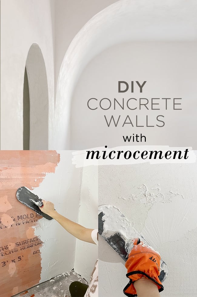 diy concrete bathroom walls with microcement