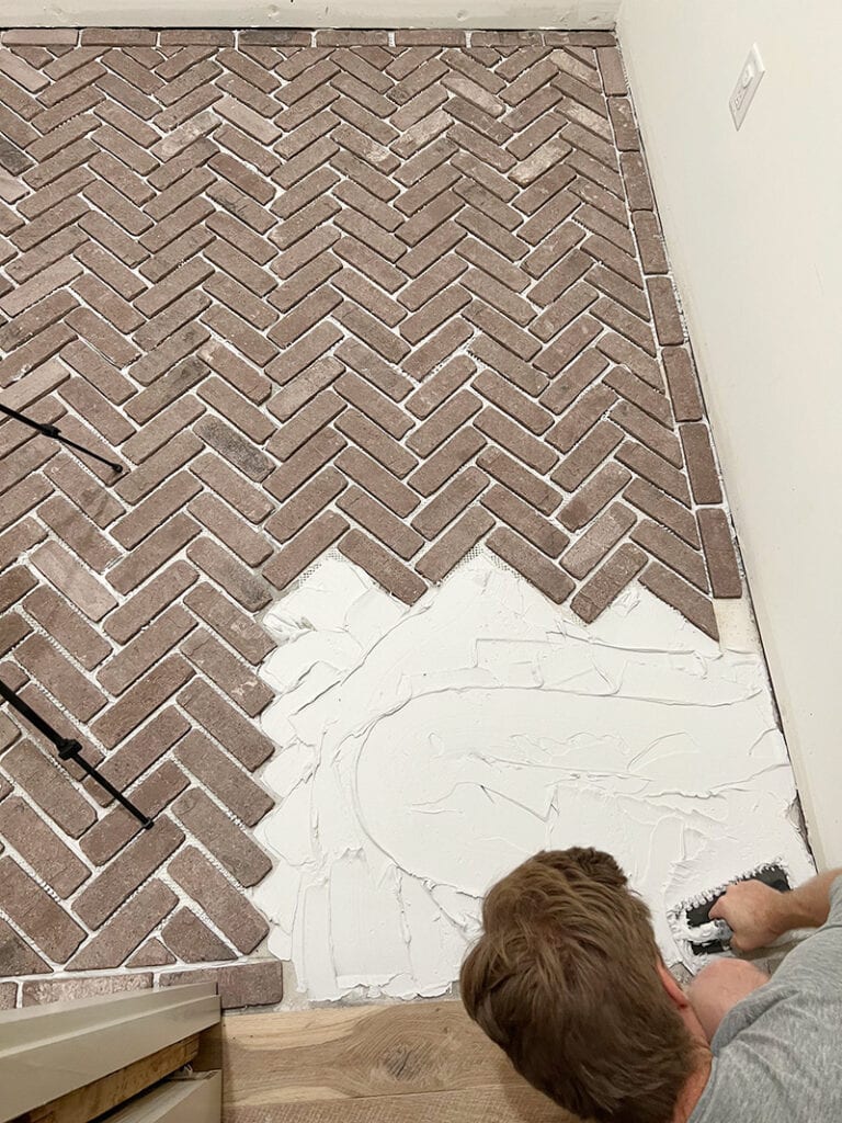 how to install brick tile floors