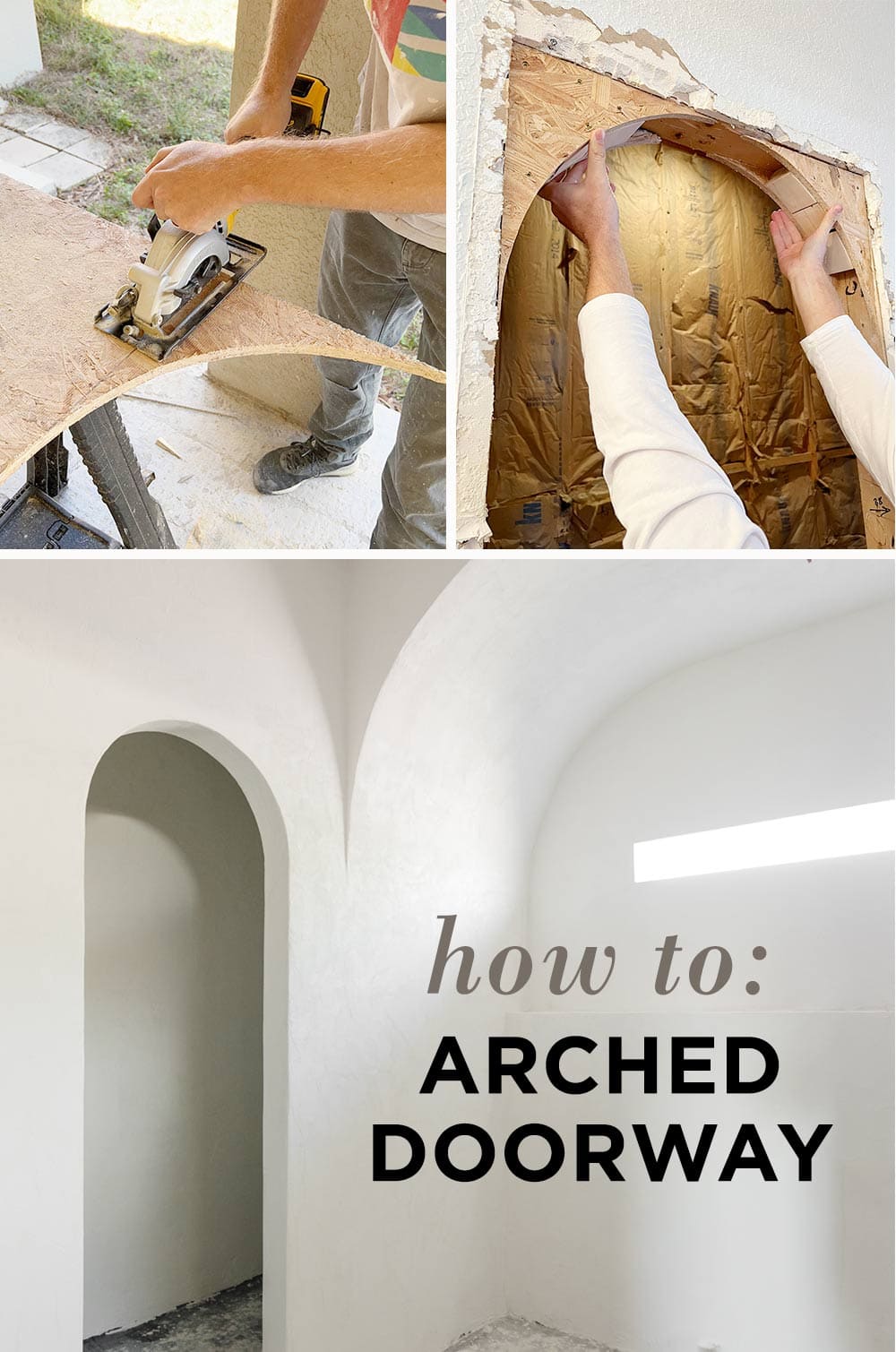 how to build an arched doorway tutorial steps